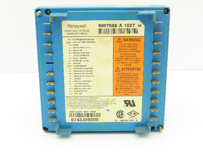 Honeywell RM7888 A 1027 Burner Control Flame Amplifier Rev A JR3 Jumper Cut