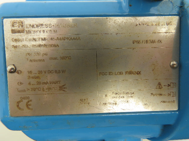 Endress Hauser FMR245-A4APKAA4A Micropilot M Level Radar Transmitter 4" Flanged