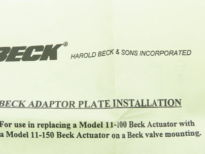 Harold Beck & Sons 20-2811-01 Adaptor Plate Assembly 10-1/8"x 8-3/8"