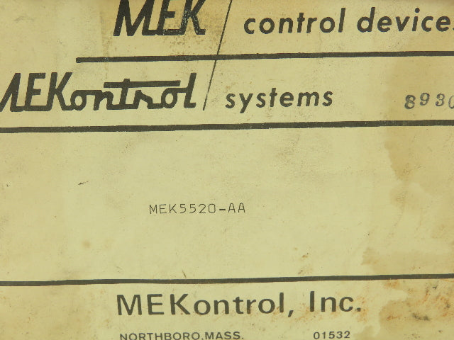 Mekontrol MEK5520-AA Photoelectronic Control Mekontrol Electronic Photo Eye