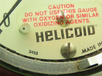 Helicoid 2455 Pressure Gauge 0-60PSI Lower Mount 3.5"Dial Face 1/4"NPT