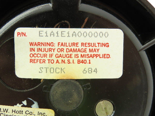 Helicoid 2455 Pressure Gauge 0-60PSI Lower Mount 3.5"Dial Face 1/4"NPT