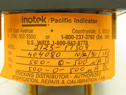 Simpson 2123 A Inotek Panel Meter Gauge 5-0-5DC MA Strip Position Inches