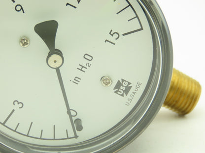 Ametek 161963 USG Pressure Gauge 0-15" H2O 2.5"Dial Face 1/4"NPT LOT OF 3
