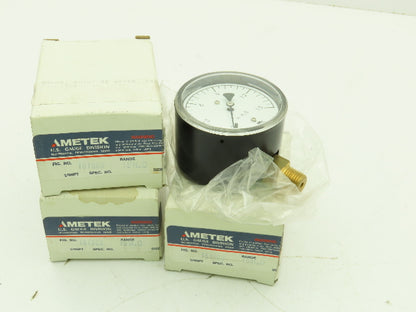 Ametek 161963 USG Pressure Gauge 0-15" H2O 2.5"Dial Face 1/4"NPT LOT OF 3