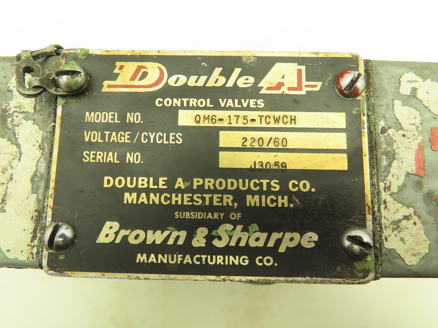 Double A QM6-175-TCWCH Hydraulic Solenoid Control Valve 220V