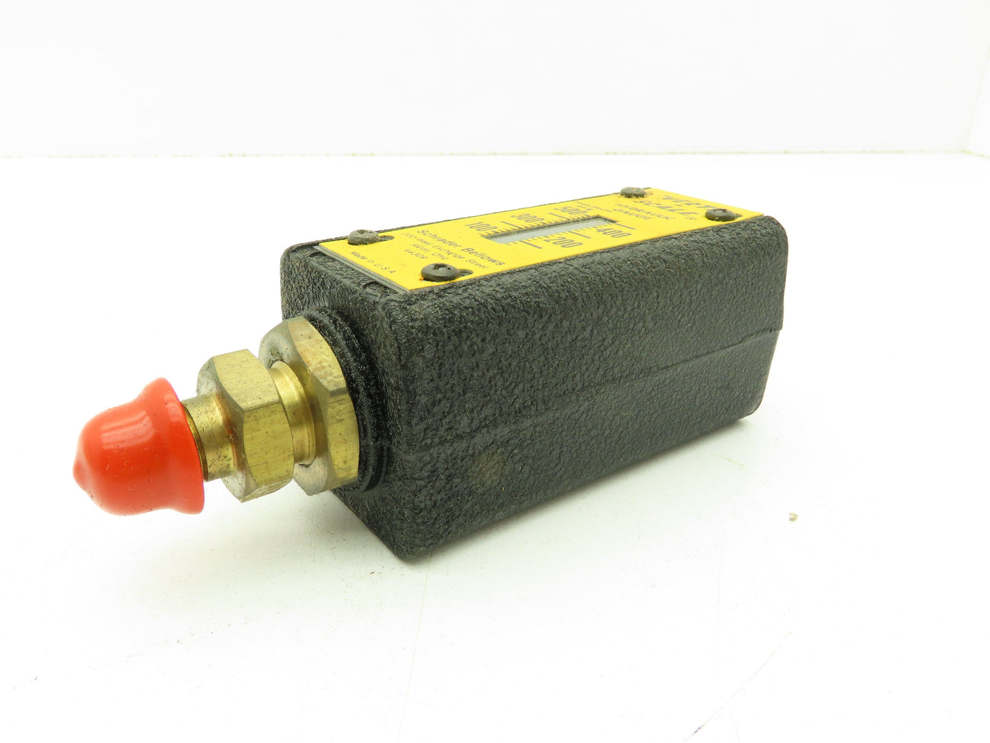 Schrader 605-0010 Upright Hydraulic Gauge Vertical Scale 100-500PSI LOT OF 3