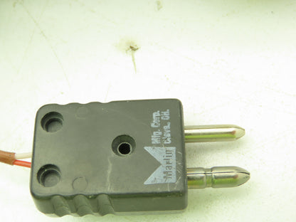 Marlin MFG M-112035-06 Type J Thermocouple Head & 4-1/4"L x 1/2"OD SS Probe Assy