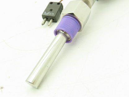 Marlin MFG M-112035-06 Type J Thermocouple Head & 4-1/4"L x 1/2"OD SS Probe Assy