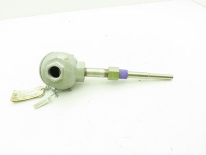 Marlin MFG M-112035-03 Type J Thermocouple Head & 6-1/4"L x 1/2"OD SS Probe Assy