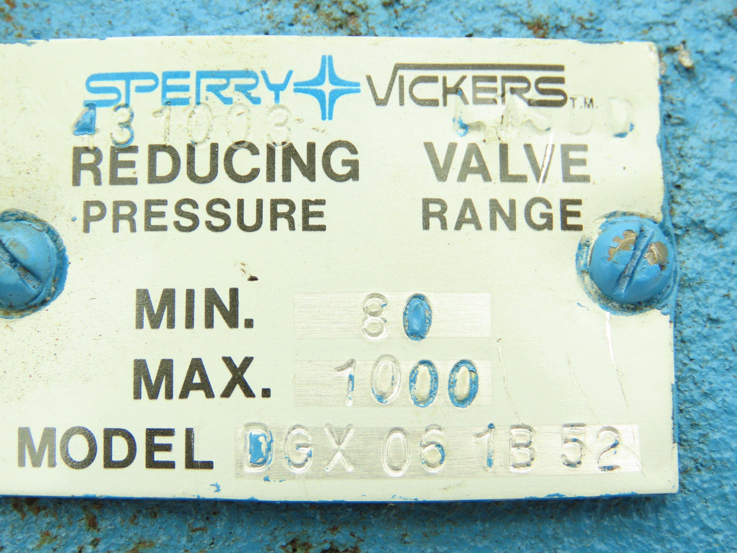 Vickers DGX-06-1B-52 Hydraulic Pressure Reducing Stack Valve 80-1000 PSI