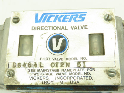 Vickers DG4S4L-012N-51 Hydraulic Directional Control Solenoid Valve D05 120V