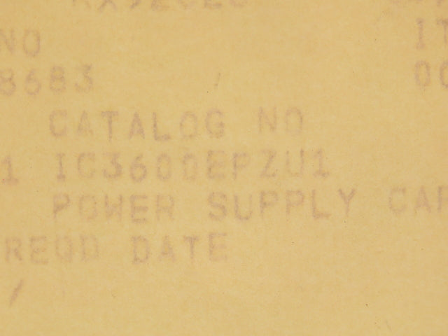 General Electric IC3600EPZU1A Power Supply Control Board PLC Circuit Card