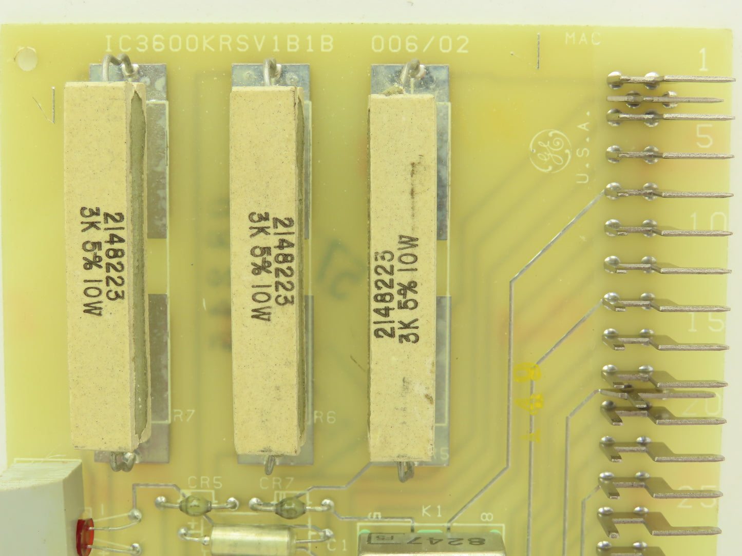 General Electric IC3600KRSV1B1B GE Relay Control Fanuc PC Circuit Board PCB