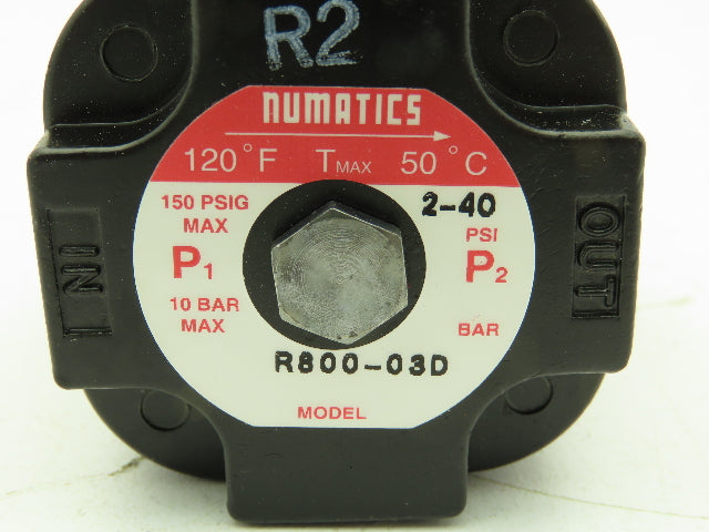 Numatics R800-03D Pneumatic Precision Pressure Regulator 150PSI 3/8" & 1/4"NPT