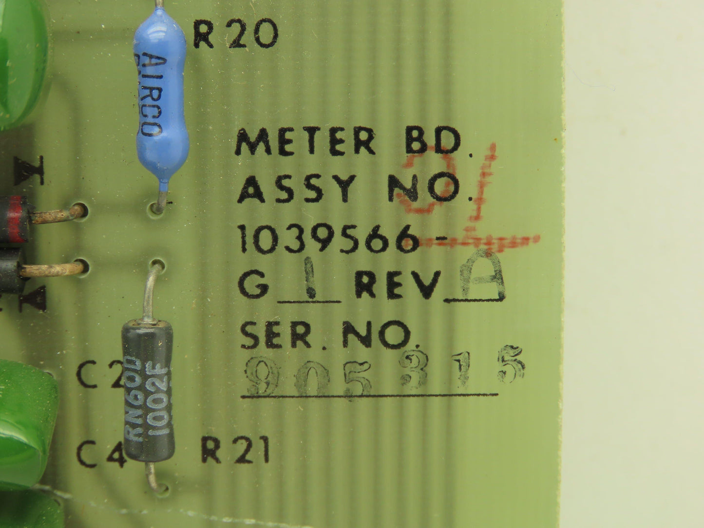 Fincor 1039566 Meter Board Assy Rev B Circuit Board