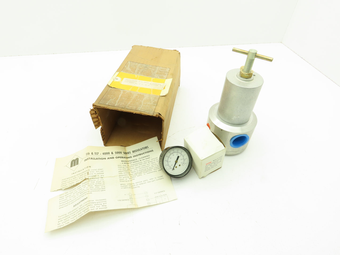 Monnier 116-5000-8 Pneumatic Pressure Regulator 10-130PSI 1"NPT T-Bar Adjustment