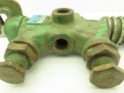 Valvair 15-38S-20 Manual 2-Pos Spring Lever Spool Valve 3/8" NPT