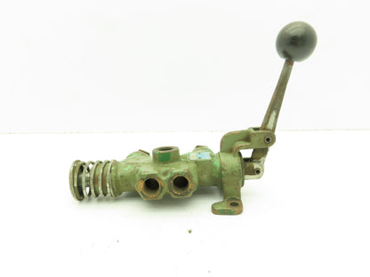 Valvair 15-38S-20 Manual 2-Pos Spring Lever Spool Valve 3/8" NPT