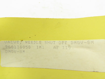 DMIC DGMV-SM Flow Control Needle Valve 1/8" NPT  Lot of 2