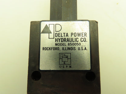 Delta Power 850050-17 Hydraulic Screw-In Cartridge Valve Block 3/8" NPT