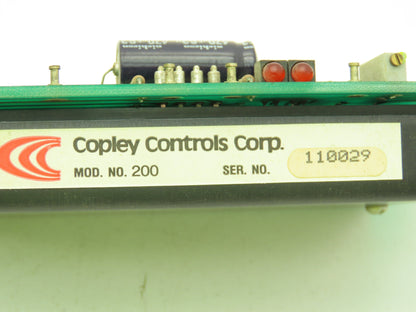 North American Mfg Electro Mechanical Controller Copley Controls Circuit Board