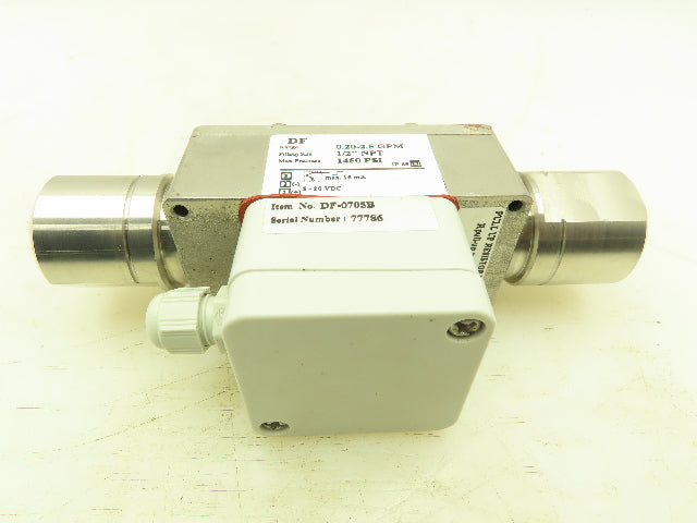 Kobold DF-0705B Paddle Wheel Flow Sensor 1/2" NPT 1450 PSI 5-20 VDC