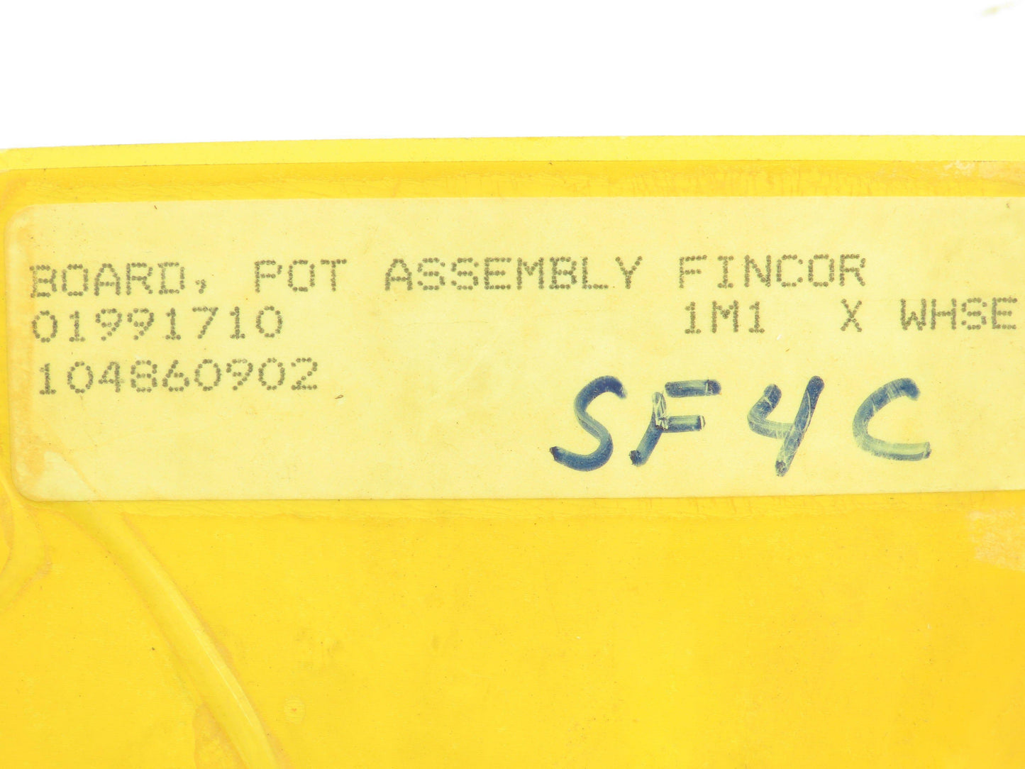 Fincor 104860201 104860902 Control Board Assembly Assy Rev B Pot Adj Circuit