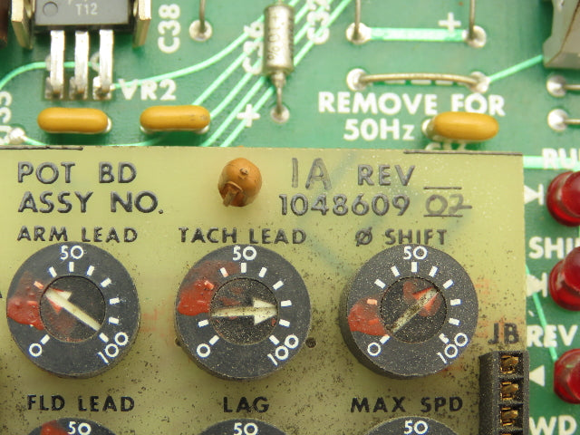 Fincor 104860201 104860902 Control Board Assembly Assy Rev B Pot Adj Circuit