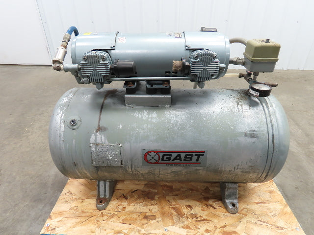 Gast Dry Sprinkler System Oilless Air Compressor 3Ph 1.5Hp 230/460v 50psi 40 Gal