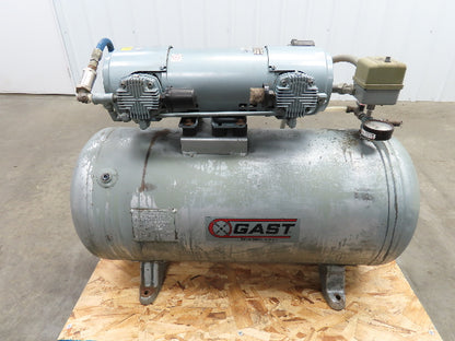 Gast Dry Sprinkler System Oilless Air Compressor 3Ph 1.5Hp 230/460v 50psi 40 Gal