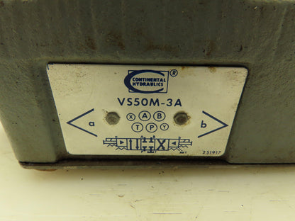Continental VS50M-3A Hydraulic Directional Control Solenoid Valve 120V