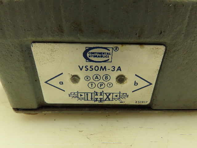 Continental VS50M-3A Hydraulic Directional Control Solenoid Valve 120V