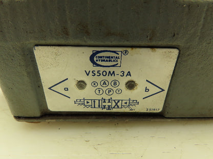 Continental VS50M-3A Hydraulic Directional Control Solenoid Valve 120V