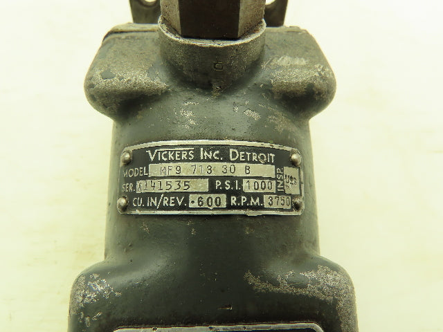 Vickers MF9-713-30-B Rotary Hydraulic Pump Motor 1000 PSI 3750 RPM