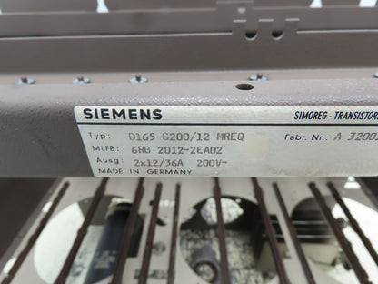 Siemens D165 G200/12 MREQ Drive Transistor Transistorsteller Chassis PLC