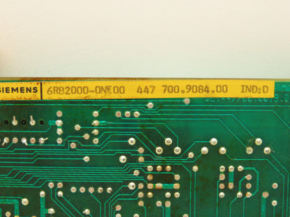 Siemen 6RB2000-0NE00 Ind D Circuit Board Achtung EGB Control Module