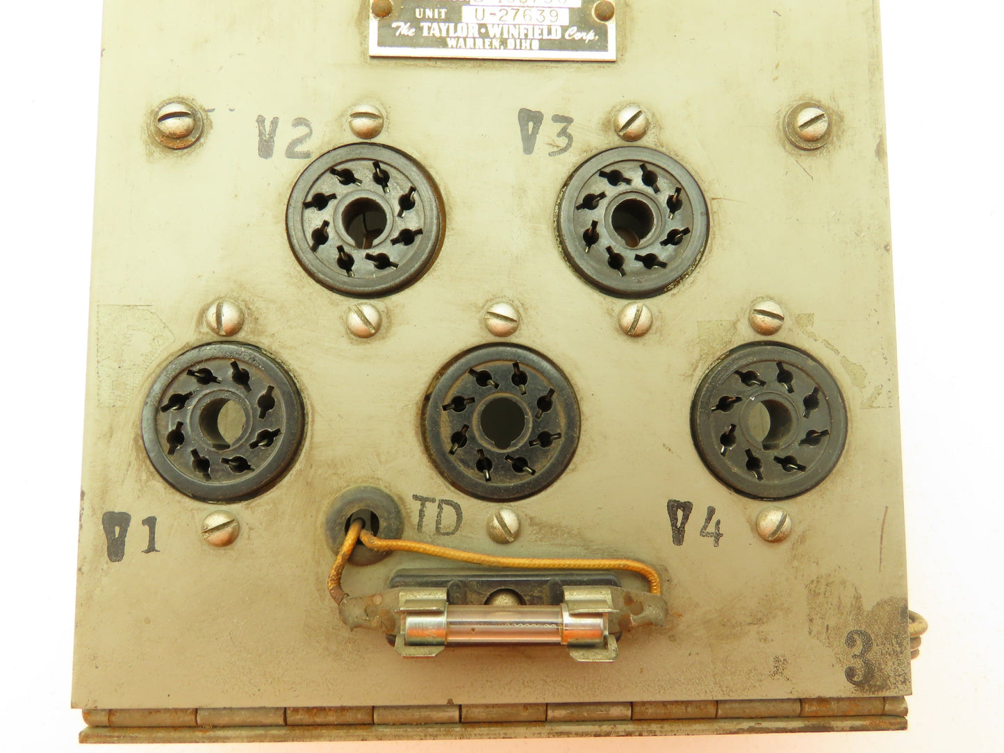 Taylor Winfield U-27639 Resistance Welding Control Transformer Fuse Relay Panel