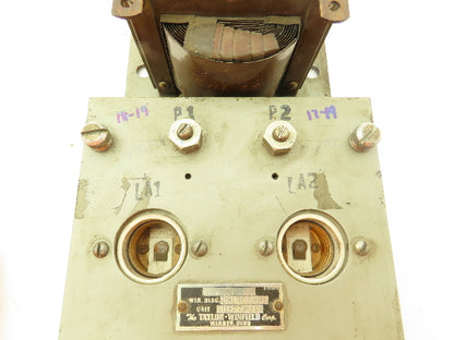 Taylor Winfield U-27639 Resistance Welding Control Transformer Fuse Relay Panel
