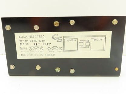 Sola 83-82-2230 Electric Power Supply 240/120VAC Input 5VDC Output