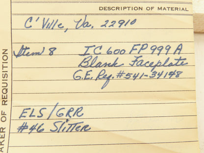 General Electric IC600FP999A GE Fanuc Filler Faceplates Series Six Lot of 6