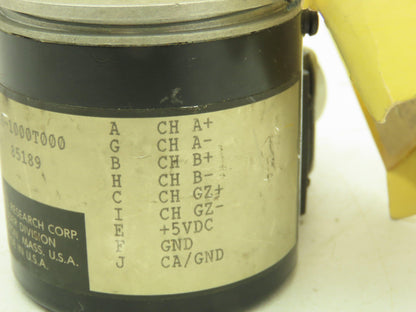DRC Dynamics Research 25-S111-B16-1000T000 Rotary Encoder 3/8" Shaft 10-Pin