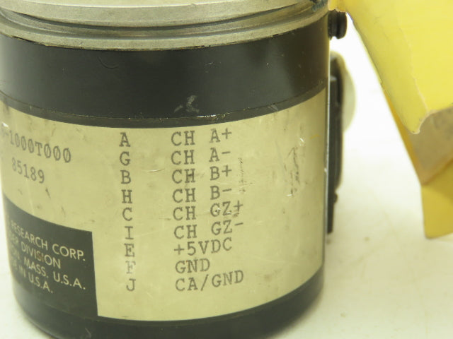 DRC Dynamics Research 25-S111-B16-1000T000 Rotary Encoder 3/8" Shaft 10-Pin