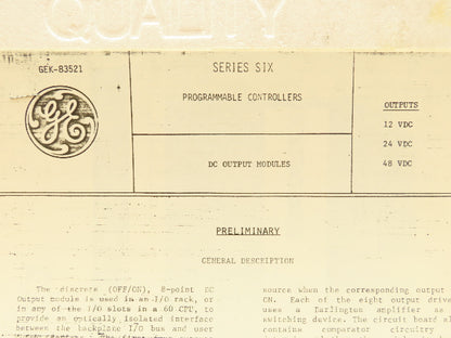 General Electric IC600BF902A GE Fanuc PLC DC Output Module 24VDC