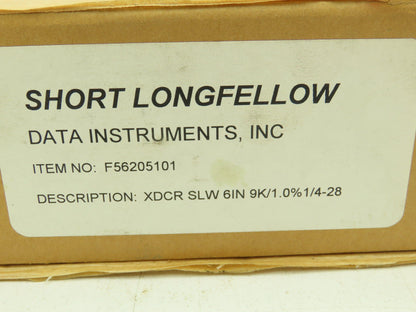 Waters F56205101 Short Longfellow Linear Position Transducer 6" Stroke 9K Ohm