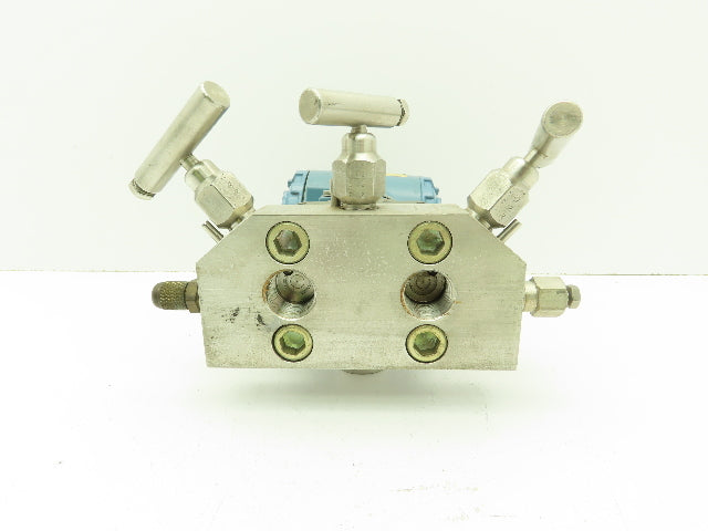 Rosemount 3095MA SMART HART Pressure Transmitter 0-250"H2O  MR808SCT 316SS Valve