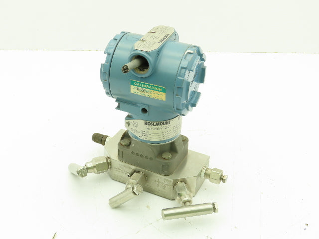 Rosemount 3095MA SMART HART Pressure Transmitter 0-250"H2O  MR808SCT 316SS Valve