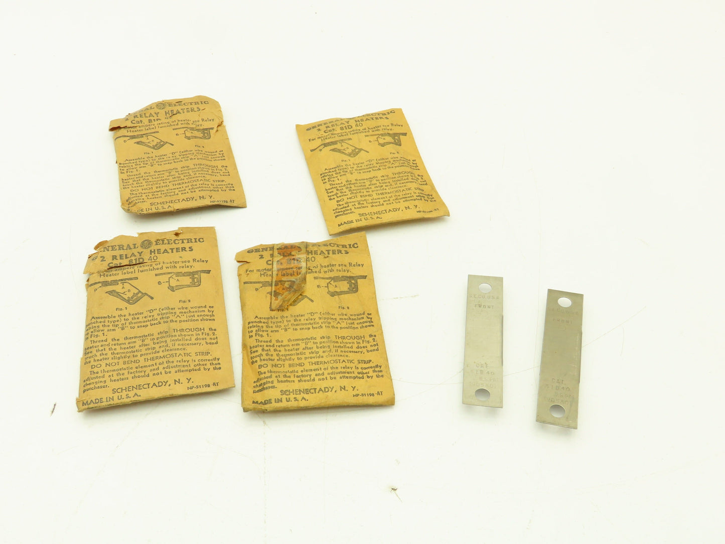 General Electric 81D40 GE Thermal Overload Unit Heater Element Lot of 10