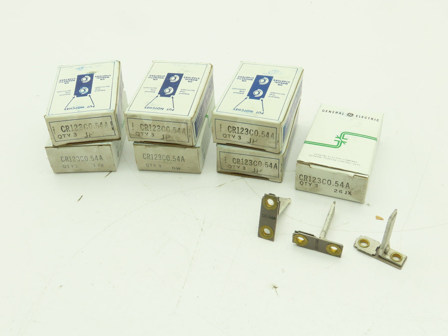 General Electric CR123C0.54A GE Thermal Overload Unit Heater Element Lot of 21