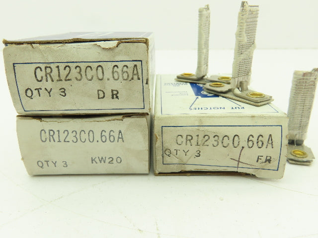 General Electric CR123 C0.66A GE Thermal Overload Unit Heater Element Lot of 9